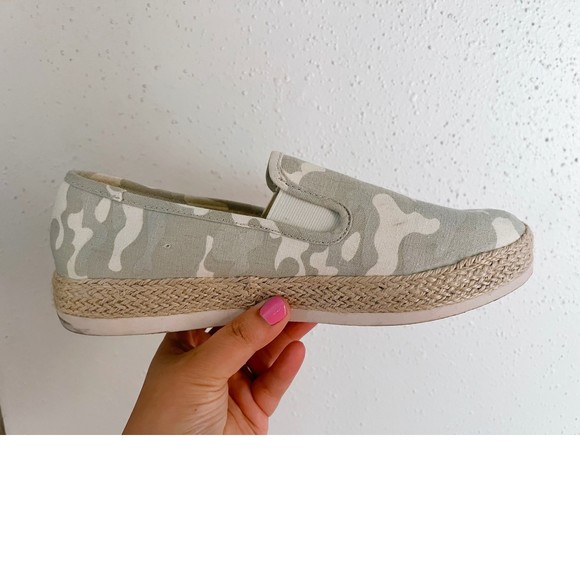 Esprit Womens Nadine Came Slip On Flat Shoes Light Suede Espadrilles Size 8.5 US - Picture 1 of 8